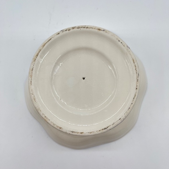 Vintage Delfts Blue by Holland Footed Scalloped Edge Bowl Dutch Windmill 3” Tall - Picture 9 of 11